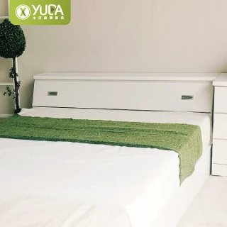 【YUDA 生活美學】純白色 雙人5尺收納床頭箱(床頭箱/床頭櫃)