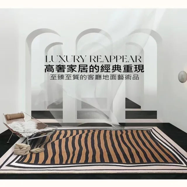 【House Deco 吾所飾室】斑紋地毯地墊80*120cm(北歐ins侘寂風地毯客廳臥室茶几床邊毯家用少女現代簡約)