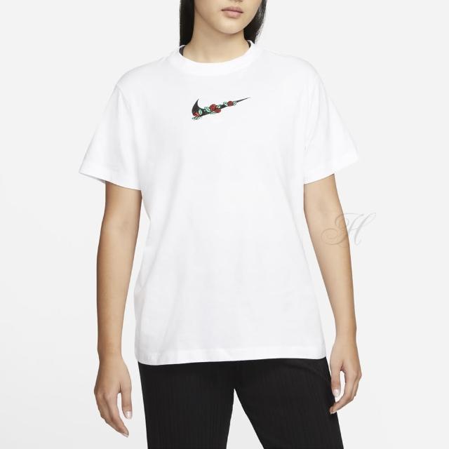 【NIKE 耐吉】上衣 女款 短袖上衣 運動 AS W NSW TEE BF VDAY 白 DN5887-100