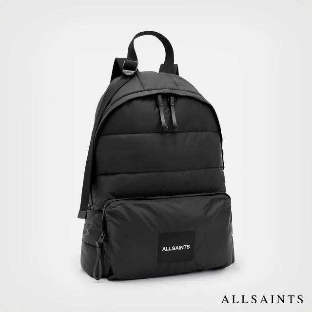ALLSAINTS】ZONE 衍縫尼龍後背包-黑MB539X - momo購物網- 好評