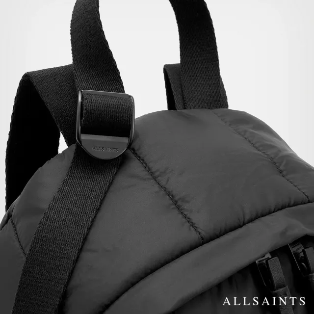 【ALLSAINTS】ZONE 衍縫尼龍後背包-黑 MB539X