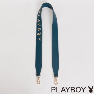 【PLAYBOY】五金字母寬版背帶 PLAYBOY背帶系列(藍色)