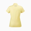 【PING】女款立領斜條印花短袖GOLF POLO衫-黃(吸濕排汗/抗UV/高爾夫球衫/RA21119-33)