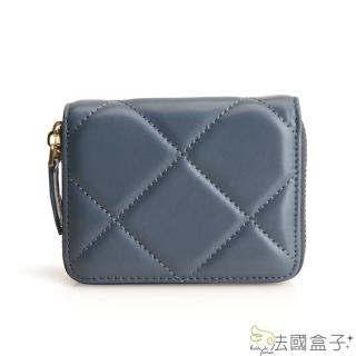 【MOROM】羊皮經典菱格短夾(共三色)