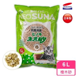 【KOCHO可嬌】NEO抗菌除臭凝結貓砂-檜木砂 6L(日本製/低粉塵/吸收快/環保貓砂)