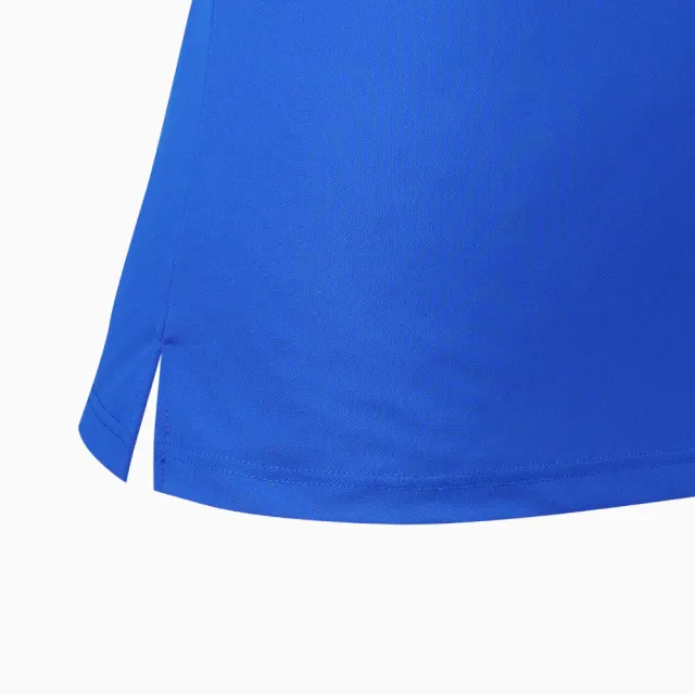 【PING】女款素面簡約LOGO短袖POLO衫-藍(吸濕排汗/抗UV/GOLF/高爾夫球衫/RA21190-56)