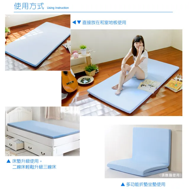 【LooCa】高效防水5cm高磅透氣輕便式床墊(雙人5尺)