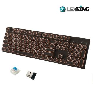 【Lexking】雷斯特 RF-7317 復古打字機雙介面機械式鍵盤(青軸)