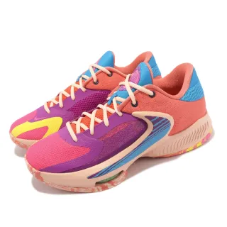 【NIKE 耐吉】籃球鞋 Zoom Freak 4 EP 男鞋 橘 紫 藍 字母哥 氣墊(DQ3825-500)