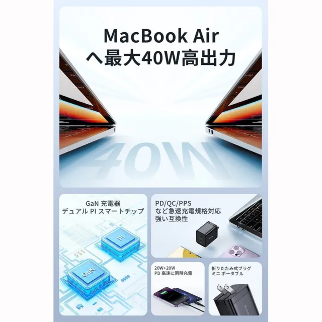 【麥多多 Mcdodo】GaN 40W 雙孔PD急速充電器(雙Type-C孔PD快充)