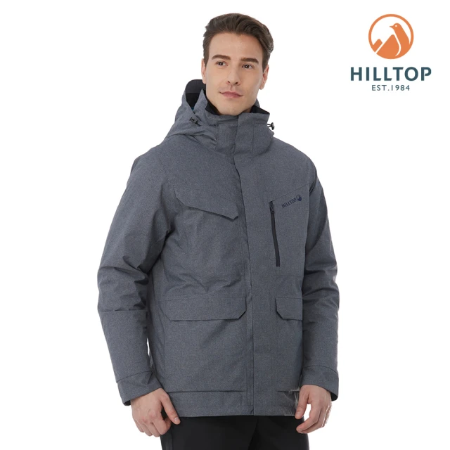 【Hilltop 山頂鳥】GORE-TEX單件式防水透氣短大衣（可銜接內件） 男款 黑｜PH22XM05ECA0