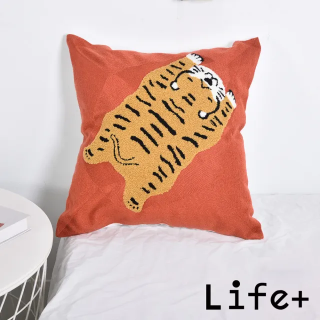 【Life+】動物藝術立體刺繡抱枕/繡花靠墊/靠枕(6款任選)