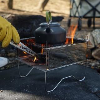 【May Shop】戶外不銹鋼管燒烤支架便攜爐BBQ烤肉架子