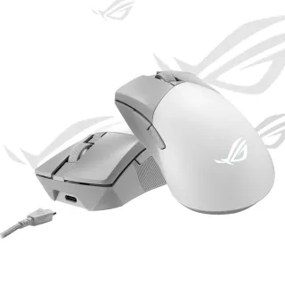 【ASUS 華碩】ROG Gladius III Wireless AIMPOINT 無線三模電競滑鼠(白色)