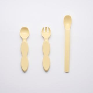 【玉米田】PLA嬰童餐具-1叉+2匙組(PLA 聚乳酸 玉米 無毒 嬰兒餐具)