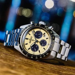 【SEIKO 精工】PROSPEX SPEEDTIMER 熊貓三眼太陽能計時錶-39mm 父親節 (V192-0AF0Y SSC817P1)