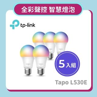 【TP-Link】五入組-Tapo L530E 1600萬色 多彩調節 8.7W 節能LED Wi-Fi 全綵智能燈泡(支援Google音箱)