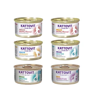 【Kattovit 康特維】德國貓咪處方食品貓罐85g*24入(主食/全齡貓/腎臟/低敏/糖尿病/處方罐)