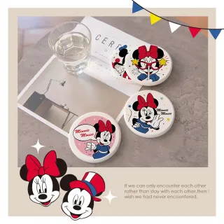 【收納王妃】Disney 迪士尼 米奇米妮派對系列 硬式珪藻土 吸水杯墊 2入/組(尺寸:10x10x0.9cm)