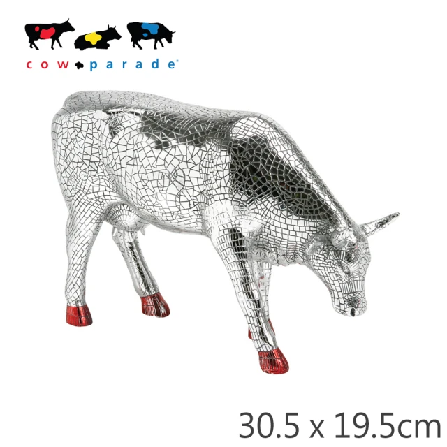 【CowParade】彩繪牛-閃亮銀牛(世界頂級藏品藝術牛)