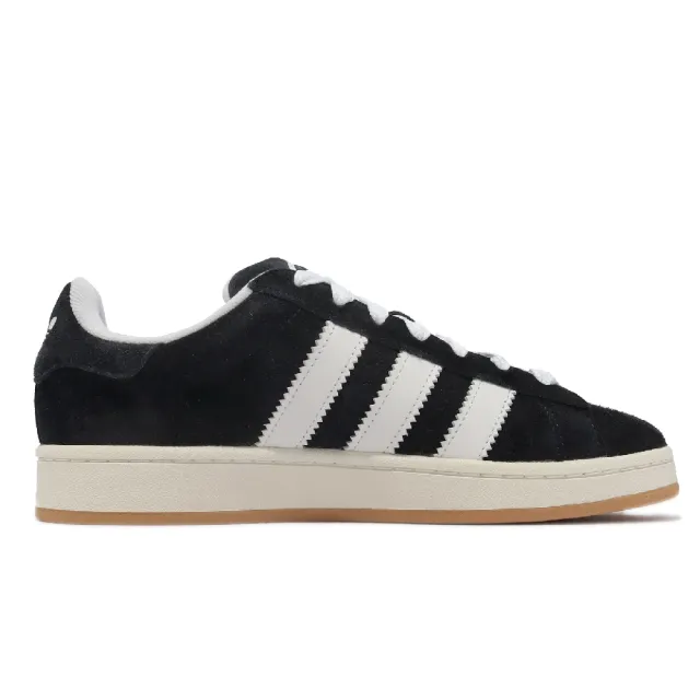 【adidas 愛迪達】休閒鞋 Campus 00s 黑 白 麂皮 男鞋 女鞋 經典 鋸齒三線 三葉草 愛迪達(HQ8708)