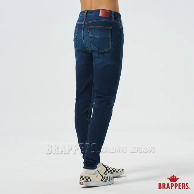 【BRAPPERS】男款 中腰超彈窄管褲(深藍)
