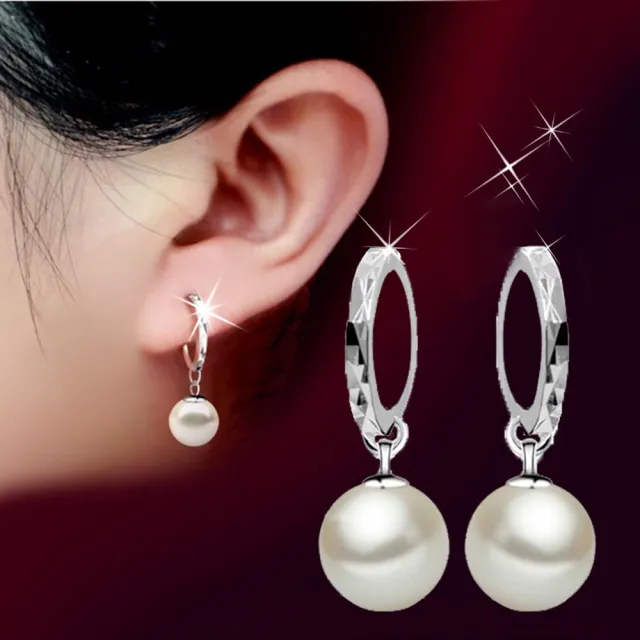 【Emi 艾迷】超值2件組 優雅春漾鋯石珍珠環繞 耳環 耳扣(免耳堵 輕奢 經典款)