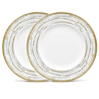 【NORITAKE】夏日金輪骨瓷金邊-雙盤24.5CM組(新品上市)