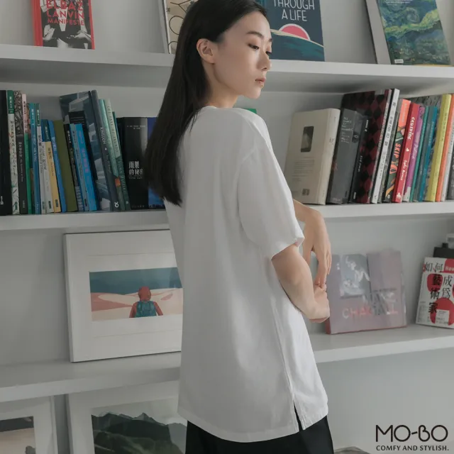【MO-BO】MIT美國棉質感寬鬆印花TEE(上衣)