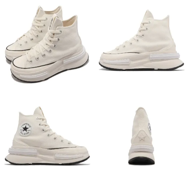 【CONVERSE】休閒鞋 Run Star Legacy CX 男鞋 女鞋 米白 奶油白 高筒 帆布 厚底 增高(A00868C)
