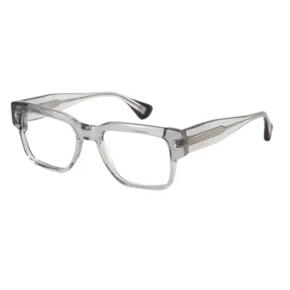 【GIGI Studios】西班牙設計粗框方形潮流平光眼鏡(透明 - PRINCE-6641/4)