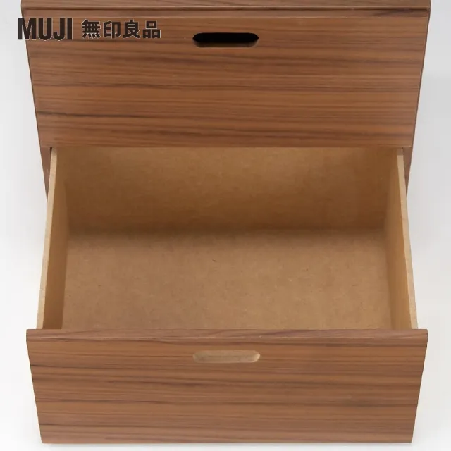 【MUJI 無印良品】胡桃木組合收納櫃/抽屜/2段(大型家具配送)