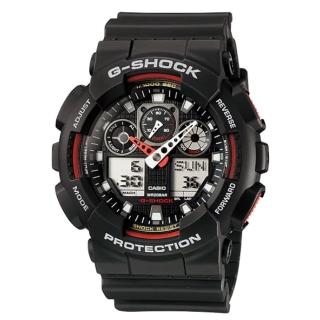 【CASIO 卡西歐】G-SHOCK 粗獷個性風格系列-GA-100-1A4