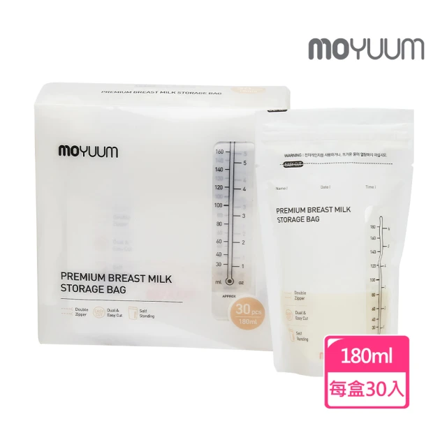 【MOYUUM】韓國 站立式感溫母乳儲存袋 180mlx30入