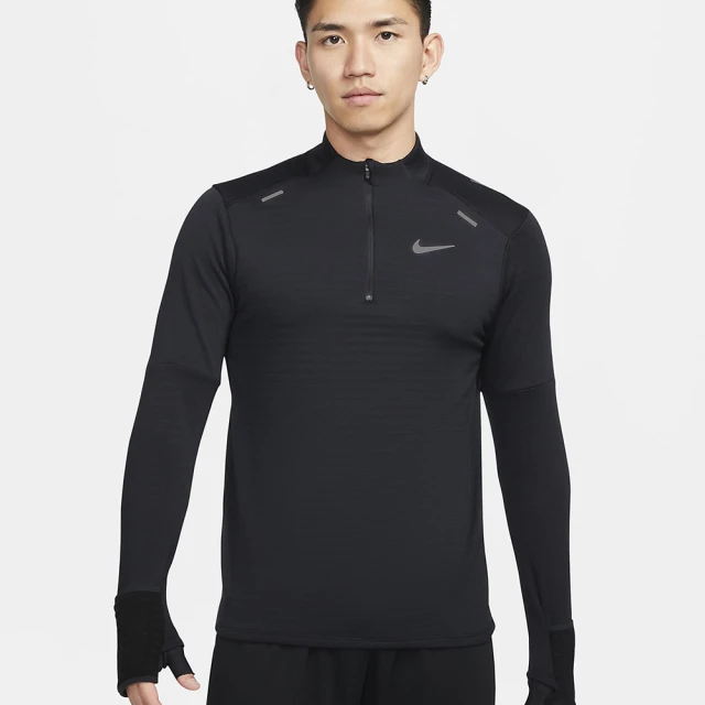 NIKE 耐吉 長袖上衣 跑步 AS M NK TF RPL ELMNT HZ 男款 黑(DD5663010)