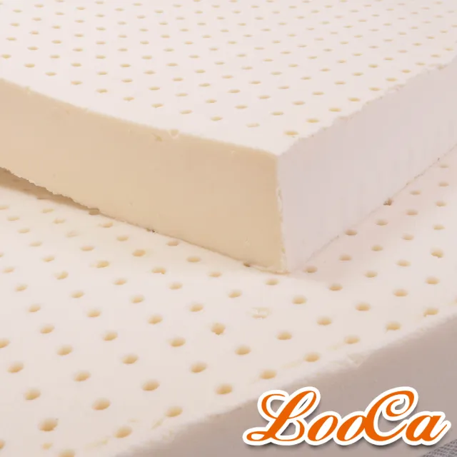 【LooCa】法國防蹣防蚊10cm一體成型乳膠床墊-2色任選(加大6尺)