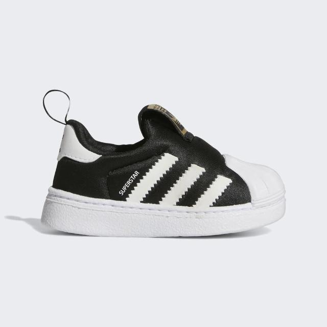 【adidas 愛迪達】Superstar 360 I 小童 休閒鞋 經典 Originals 套穿式 金標 黑(GX3233)