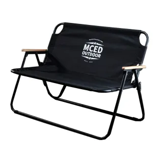 【MCED】雙人休閒折疊椅(折疊椅/摺疊椅/登山椅/大川椅/月亮椅/露營椅/靠背椅/釣魚椅/雙人座椅/露營摺疊椅)