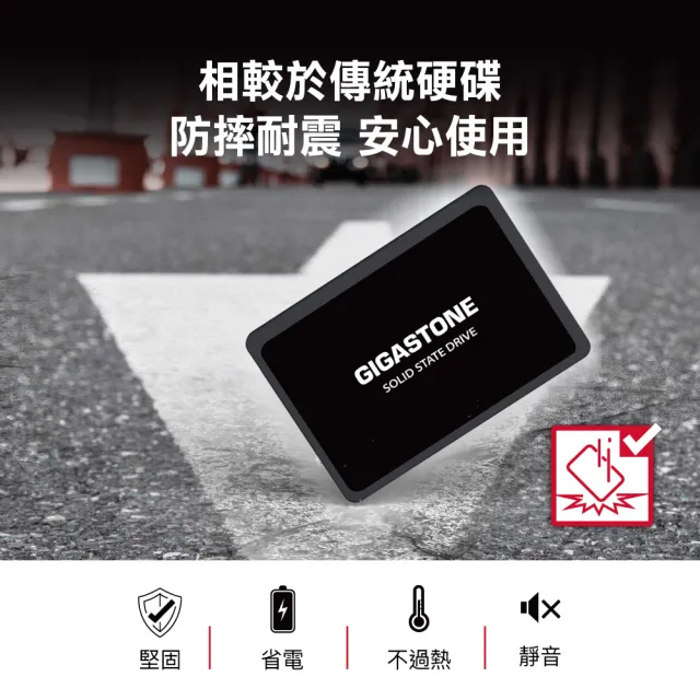 【GIGASTONE 立達】500GB SATA III 2.5吋高效固態硬碟(最高讀取速度520MB/s / 寫入速度480MB/s)