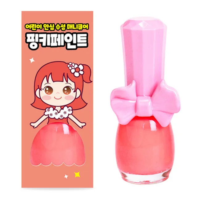 【韓國Pink Princess】兒童可撕安全無毒指甲油3入(霓虹綠/霓虹橙/霓虹粉色)