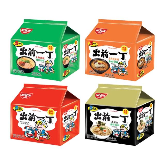 【NISSIN 日清】出前一丁綜合4入組(黑蒜油、麻油、北海道味噌豚骨、九州濃湯豬骨)