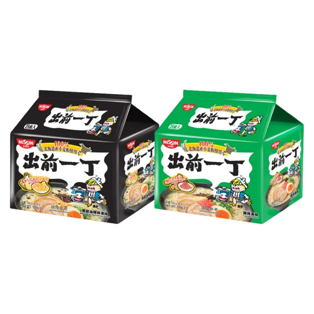 【NISSIN 日清】出前一丁北海道小麥粉黑蒜油豬骨湯味速食麵(100gX30入)