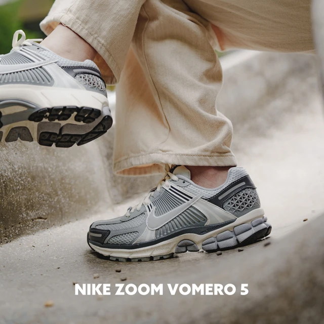【NIKE 耐吉】復古慢跑鞋 Wmns Zoom Vomero 5 石磨灰 女鞋 男鞋 休閒鞋 老爹鞋(FD9919-001)