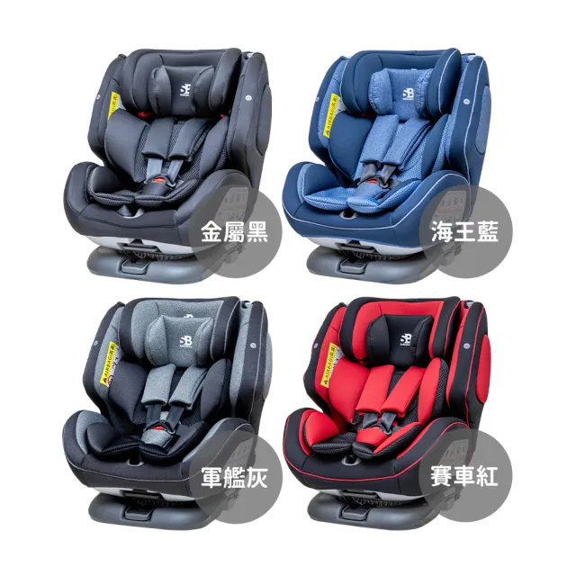 【Safety Baby 適德寶】德國 0-12歲 ISOFIX 安全帶兩用360度旋轉汽車安全座椅(附同色頂篷+皮革座椅保護墊)