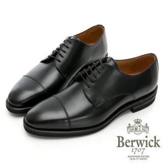 【GEORGE 喬治皮鞋】Berwick 西班牙進口-EXTRALIGHT 輕量橫飾綁帶紳士鞋 -黑 235015KM-10
