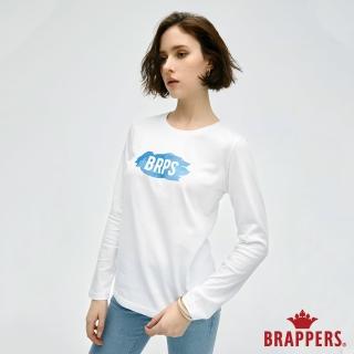 【BRAPPERS】女款 暈染繪畫logo印花T恤(白)