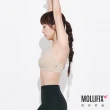【Mollifix 瑪莉菲絲】交織美背運動內衣、瑜珈服、無鋼圈(米灰)