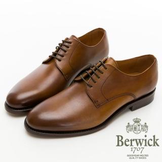 【GEORGE 喬治皮鞋】Berwick 西班牙進口-固特異工藝圓頭素面質感真皮紳士鞋 - 棕 135015KM-24