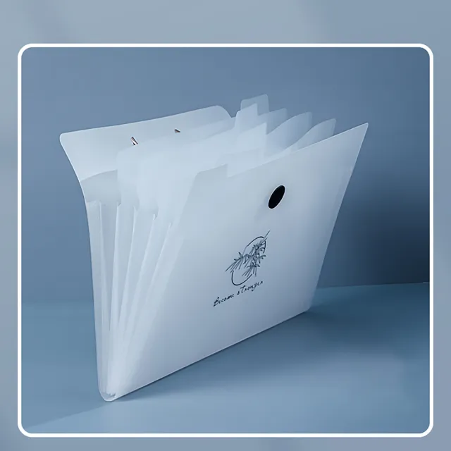 文具用品】日式A4分層風琴式文件夾-附索引籤(防水透明風琴夾資料夾文件