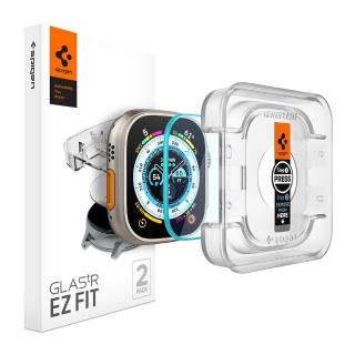 【Spigen】SGP Apple Watch Ultra 2/1代 共用 49mm-Glas tR EZFit 快易貼(透明:2入組)